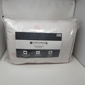 Concierge Collection RX Pearl Essence Soft Hypo-Allergenic Jumbo Pillow 2 Pack